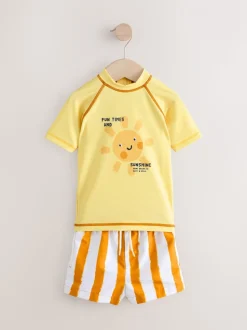 Soleil jaune - Ensemble gilet anti-éclaboussures et short (3mths-7yrs)