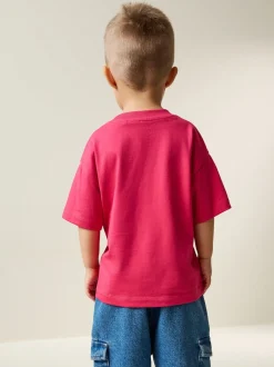 sourire Rose - Petit t-shirt graphique à manches courtes (3mois à7ans)
