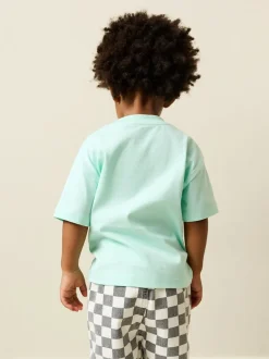 Sourire Vert menthe - Petit t-shirt graphique à manches courtes (3mois à7ans)