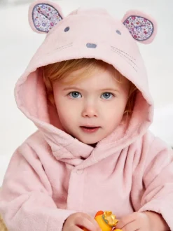 Souris rose pâle - Jojo Maman Bébé Peignoirs en coton éponge