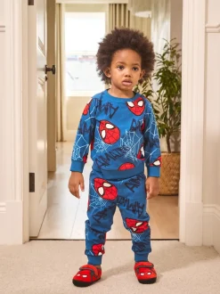 Spiderman bleu marine - Pyjama simple en polaire confortable avec licence (12mois10ans)