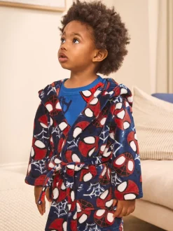 Spiderman bleu marine - Robe sous licence en polaire (12mois-10ans)