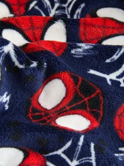Spiderman bleu marine/rouge - Tout-en-un sous licence en polaire (9mois à10ans)