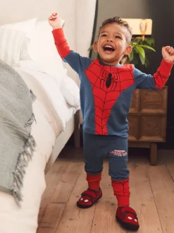 Spiderman Marvel rouge - Chaussons imprimés semelle à fermeture tactile