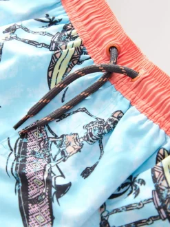 Squelette bleu pâle - Shorts de bain imprimés (3-16yrs)