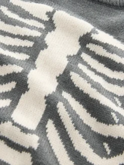 Squelette gris anthracite - Tireur de col rond tricoté (3-16yrs)