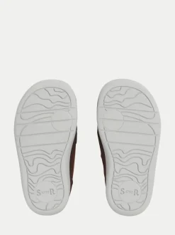 Start-Rite Rove Bottes de marche à double bande en cuir et Daim Marron pour enfant