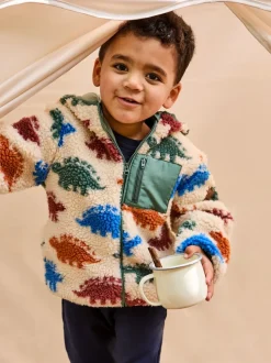 Stégosaure Nature - Veste en polaire JoJo Maman Bébé À capuche