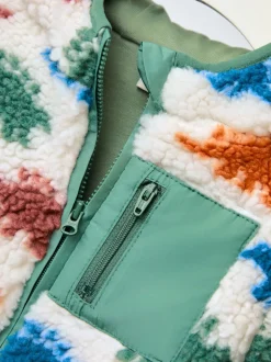 Stégosaure Nature - Veste en polaire JoJo Maman Bébé À capuche