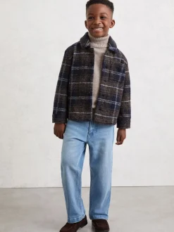 Surchemise à carreaux boutonnée Reiss Sam en laine