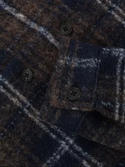 Surchemise à carreaux boutonnée Reiss Sam en laine