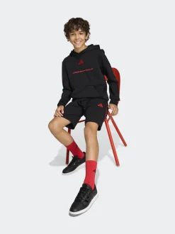 Sweat à capuche adidas en polaire à slogan