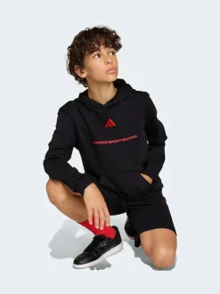 Sweat à capuche adidas en polaire à slogan