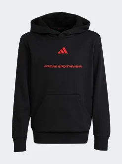 Sweat à capuche adidas en polaire à slogan