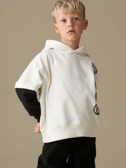 Sweat à capuche Angel & Rocket Marvel à manches factices