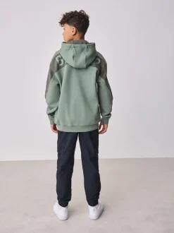 Sweat à capuche Baker by Ted Baker vert oversize à motif graphique dans le dos