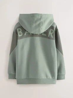 Sweat à capuche Baker by Ted Baker vert oversize à motif graphique dans le dos