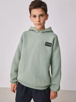Sweat à capuche Baker by Ted Baker vert texturé