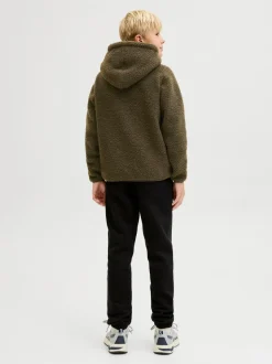 Sweat à capuche JACK & JONES Junior en polaire verte