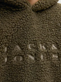 Sweat à capuche JACK & JONES Junior en polaire verte