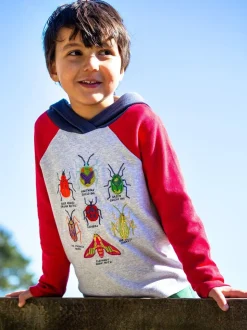 Sweat-shirt à capuche Frugi Compass gris