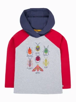 Sweat-shirt à capuche Frugi Compass gris