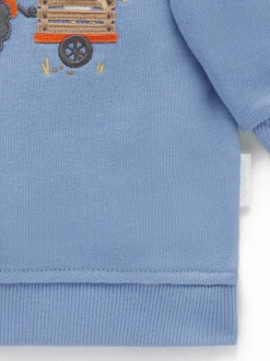 Sweat-shirt Purebaby Tractor Windcheater