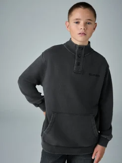 Sweat-shirt smALLSAINTS délavé à logo et col cheminée