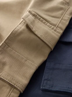 Tan/Marine - Lot de 2 pantalons cargo (3mois à7ans)