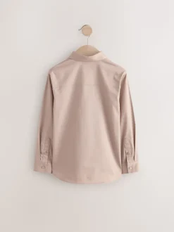 Taupe (Taupe) - Manches longues Chemises à bordures intelligentes (3-16yrs)