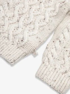 The Little Tailor Cardigan Bébé en Coton Torsadé Nature