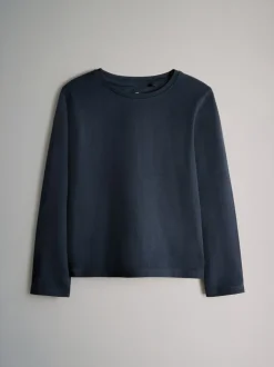 The Set Ensemble t-shirt à manches longues en jersey de coton et pyjama en bas tissé