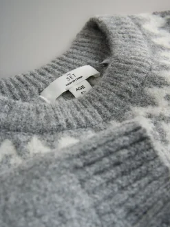 The Set lot de 2 pulls unisexes en maille jacquard famille enfant