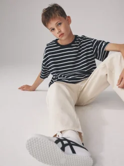 The Set lot de 6 T-shirts en coton oversize à Manches courtes Rayure