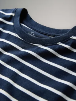 The Set lot de 6 T-shirts en coton oversize à Manches courtes Rayure