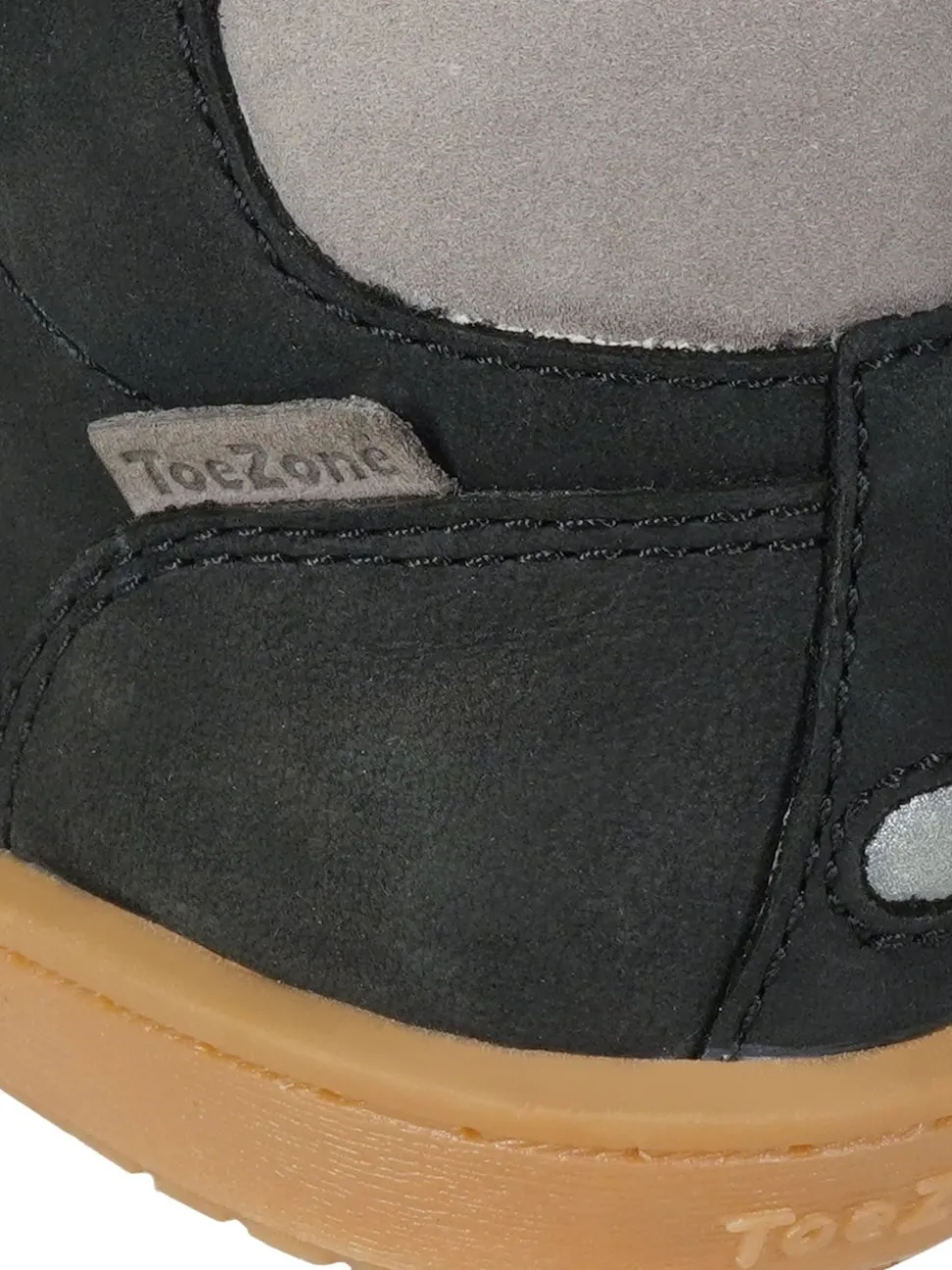 Toezone Grayson Garçons Nubuck Cuir Rip Tape Noir Bottes