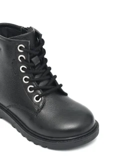 Toezone Storm Garçons Leather Ortholite Ankle Noir Bottes