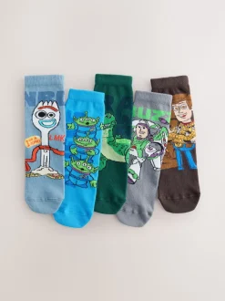 Toy Story - Lot 5 paires de chaussettes Character riches en coton
