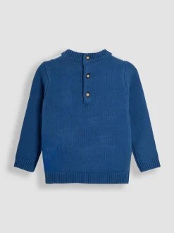 Tracteur bleu indigo - Pull JoJo Maman Bébé Scene