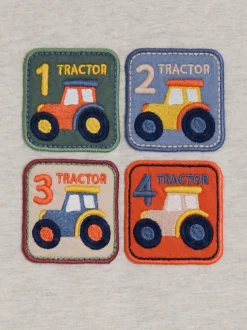 Tracteur Marron - Haut JoJo Maman Bébé à motif appliqué