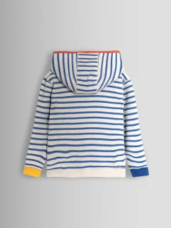 Tracteur naturel - Sweat à capuche réversible JoJo Maman Bébé color block