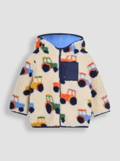 Tracteur naturel - Veste en polaire JoJo Maman Bébé À capuche