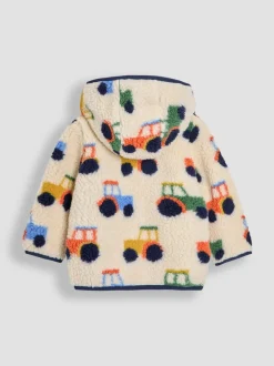 Tracteur naturel - Veste en polaire JoJo Maman Bébé À capuche
