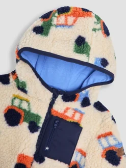 Tracteur naturel - Veste en polaire JoJo Maman Bébé À capuche