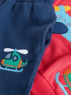 Transport appliqué rouge/bleu marine - Ensemble Sweat-shirt à capuche et Joggers (3mths-7yrs)