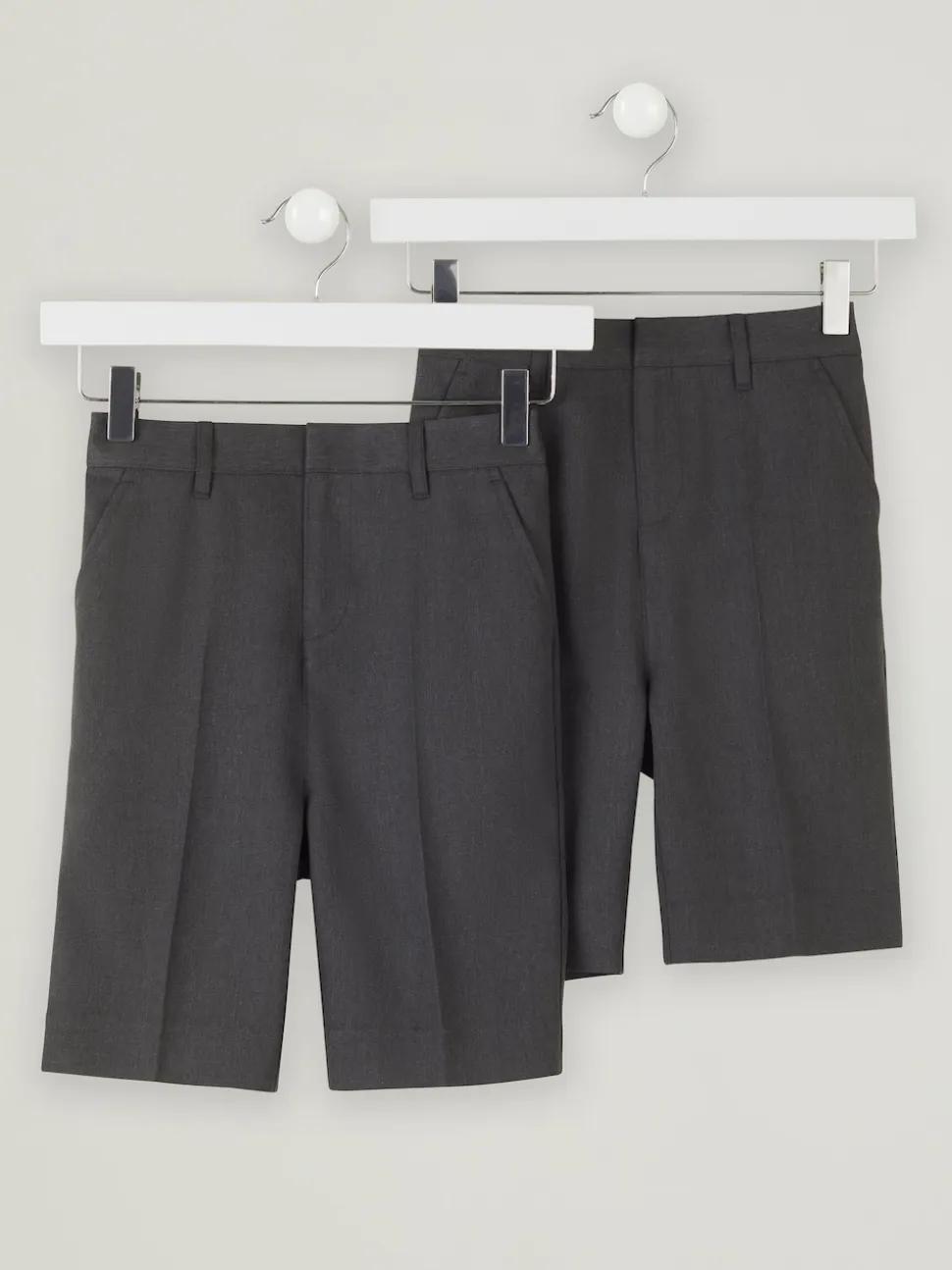 Trutex Junior Boys Slim Leg Gris 2 Pack School Shorts