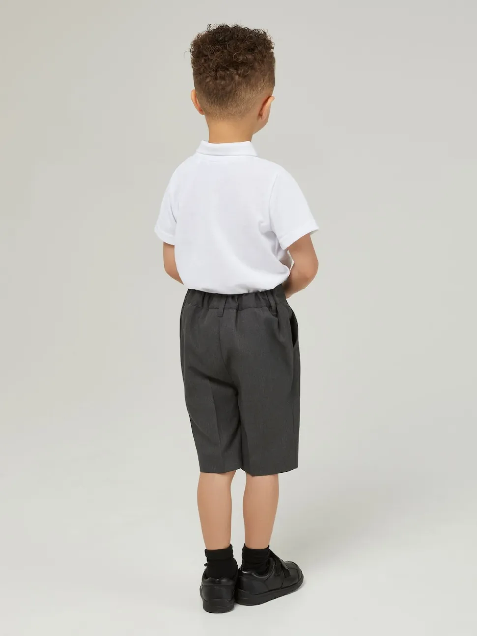 Trutex Junior Boys Slim Leg Gris 2 Pack School Shorts