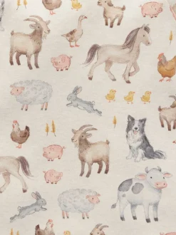 T-shirt épais à Manches longues Purebaby Ferme Animaux