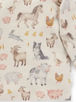 T-shirt épais à Manches longues Purebaby Ferme Animaux