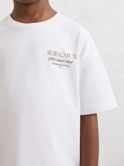 T-shirt Reiss Luc en coton à imprimé Hot Cocoa